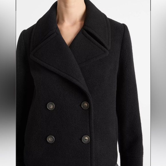 Vince Italian Wool Cropped Peacoat - Picture 5 of 16